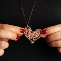 Wire heart with beads photos (1)