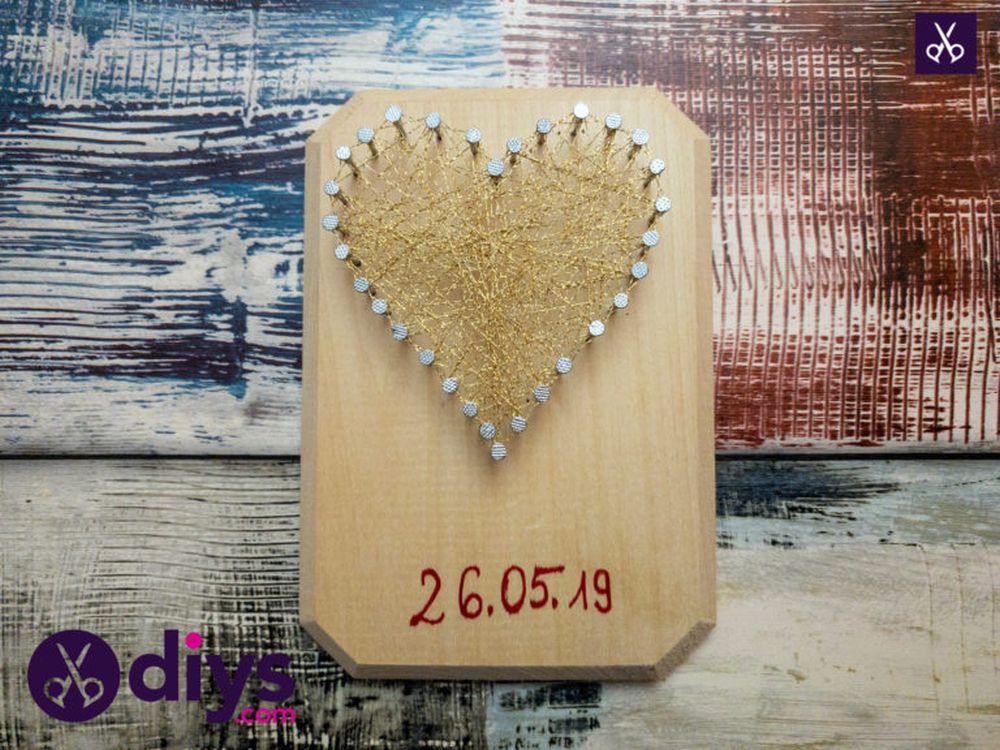 Mini heart string art valentine’s day diy crafts 