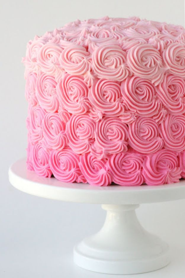 Pink swirl cake