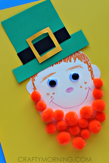 St. Patrick's Day Crafts for Toddlers - Pom Pom Leprechaun
