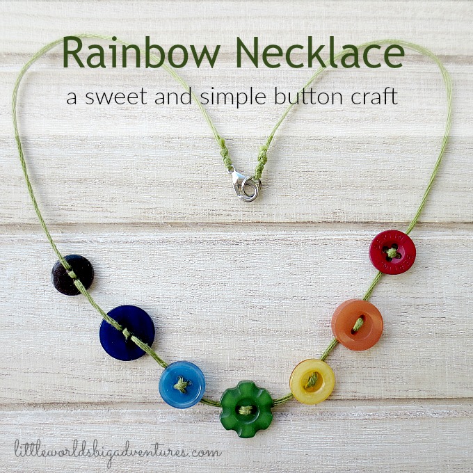 St. Patrick's Day Crafts for Toddlers - Rainbow Necklace Craft