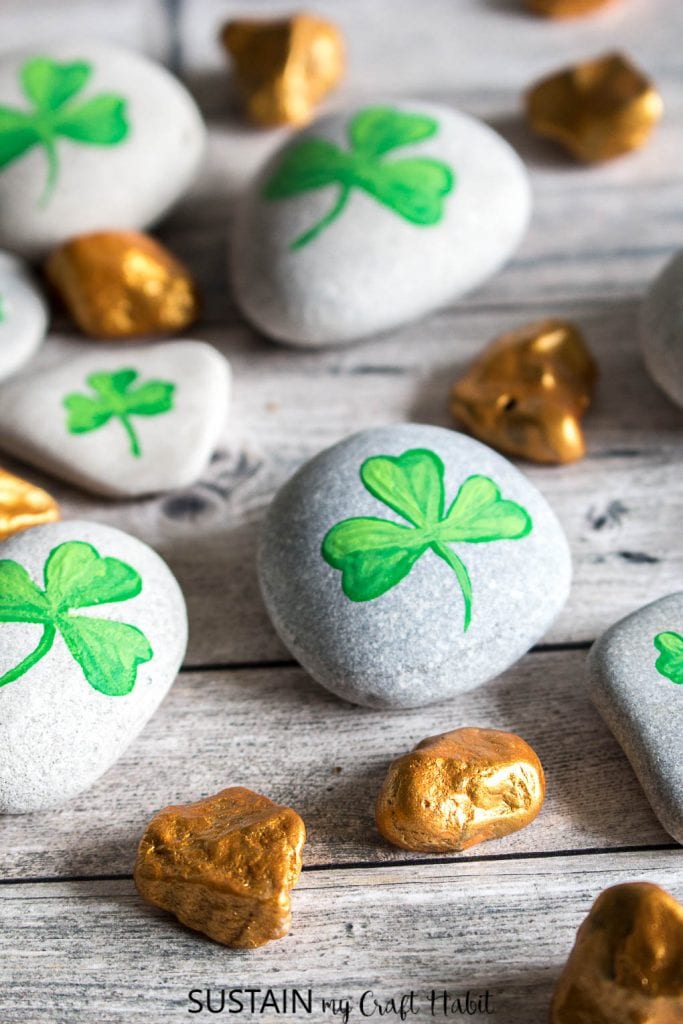 St. Patrick's Day Crafts for Preschoolers - Shamrocks and Gold Nuggets