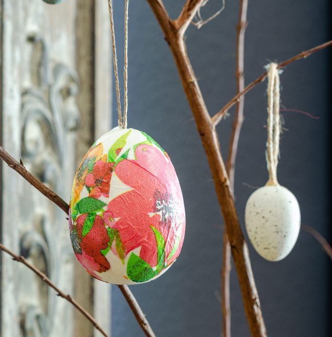 Decoupage Easter Eggs with Napkins