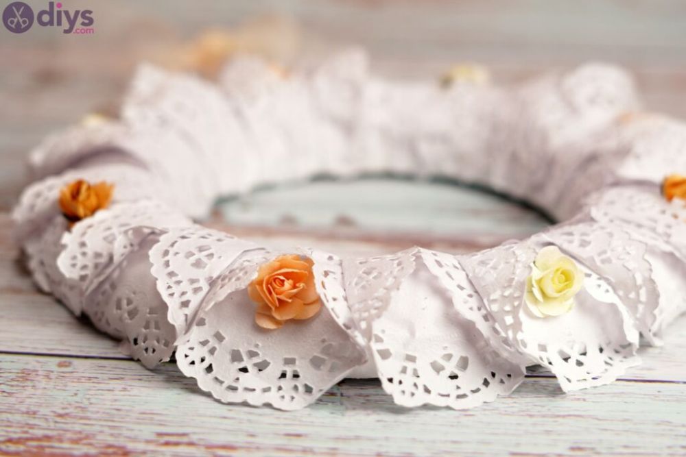 Doily Wreath - Easy Easter Crafts for Adults