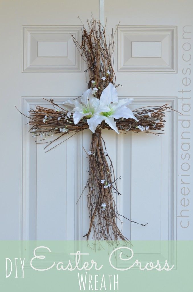 Easter cross wreath