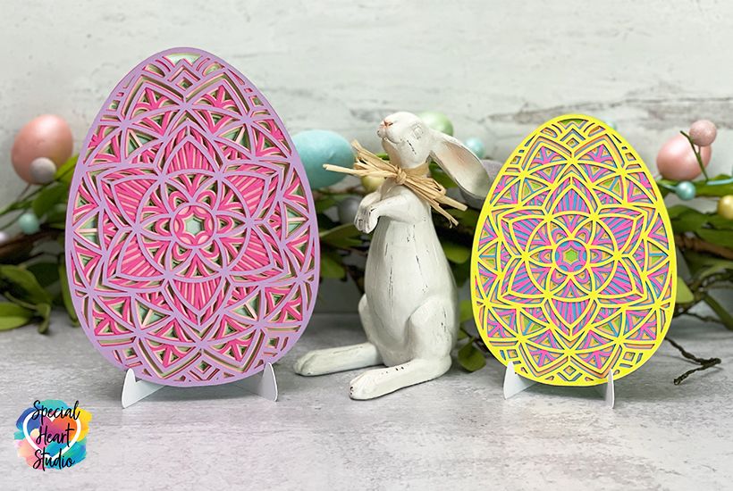 Layered Mandala Eggs - DIY Easter Crafts to Sell