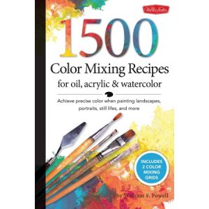 1500 color mixing recipes for oil, acrylic & watercolor