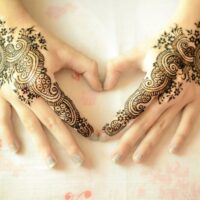 Mirrored henna tattoo