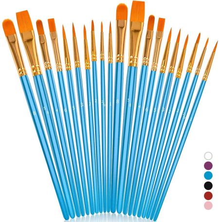 Soucolor acrylic paint brushes set