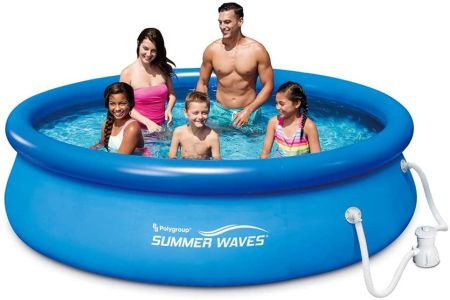 Summer waves quick set inflatable above ground pool