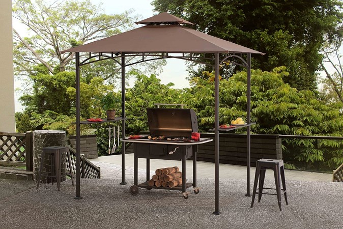Sunjoy grill gazebo for backyard bbq