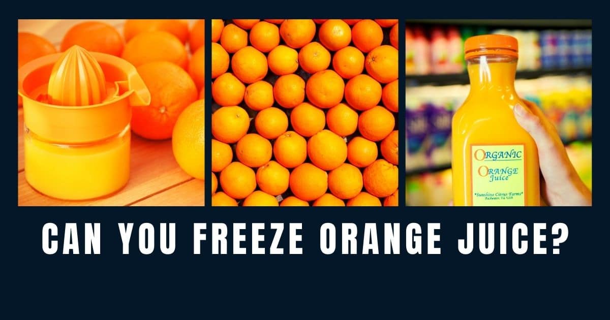 Can  you freeze orange juice