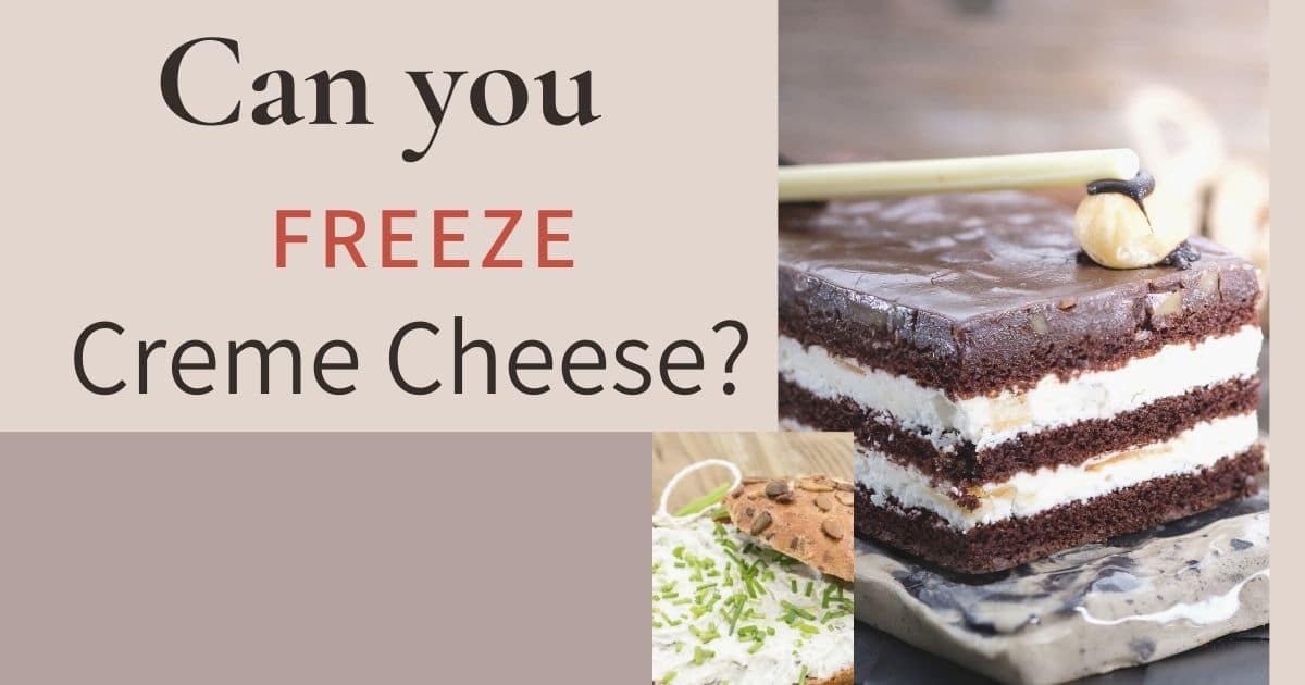 A banner with the words "Can you freeze cream cheese"