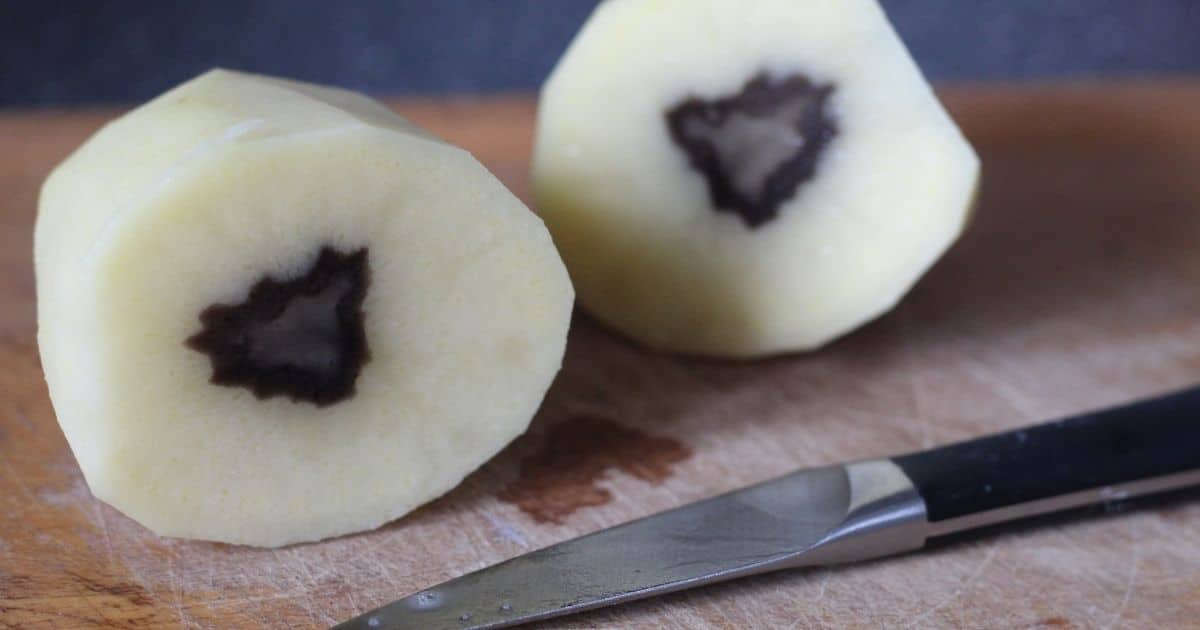 Potatoes turning black