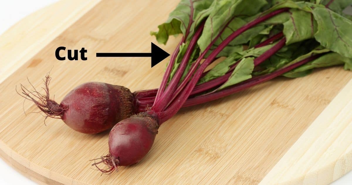 How Do You Cook and Freeze Beets - Cut the beet leaves