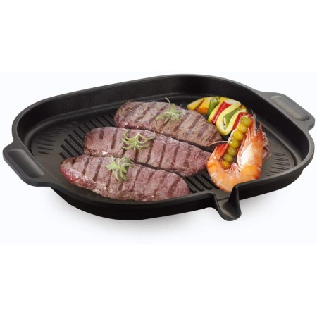 Korean bbq nonstick grill pan induction stovetop compatible