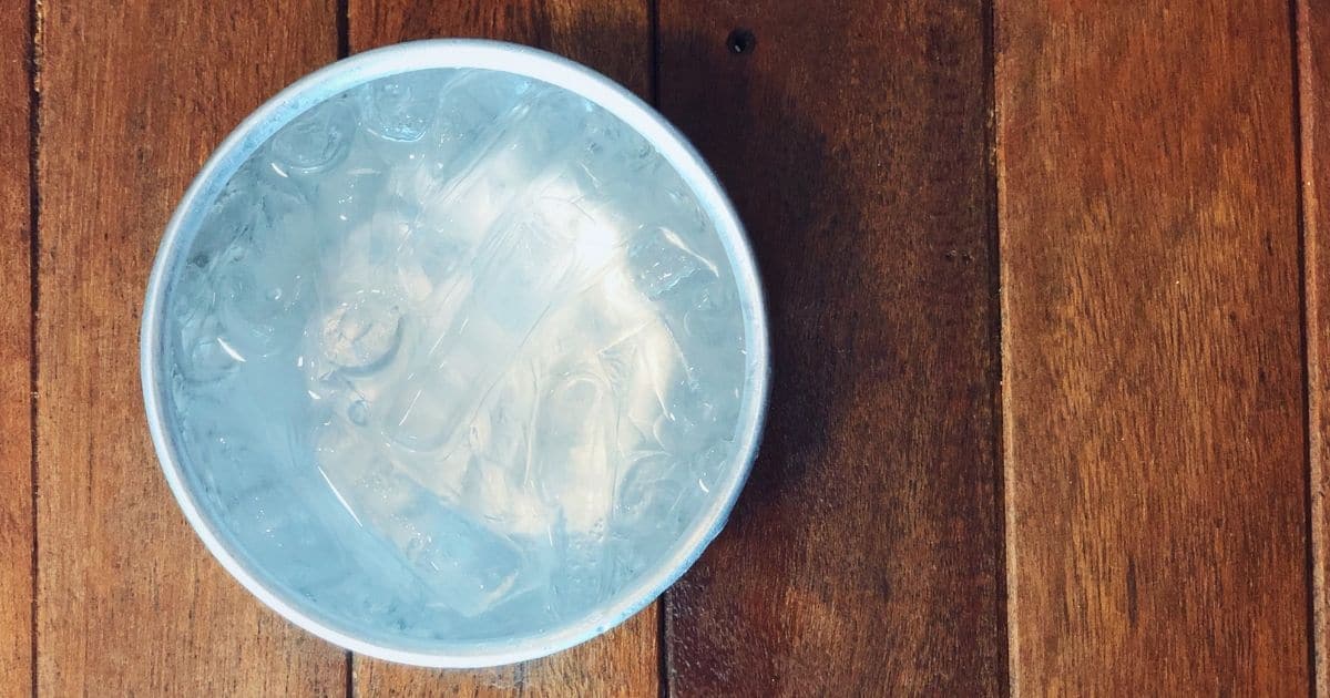 A bowl of cold icy water