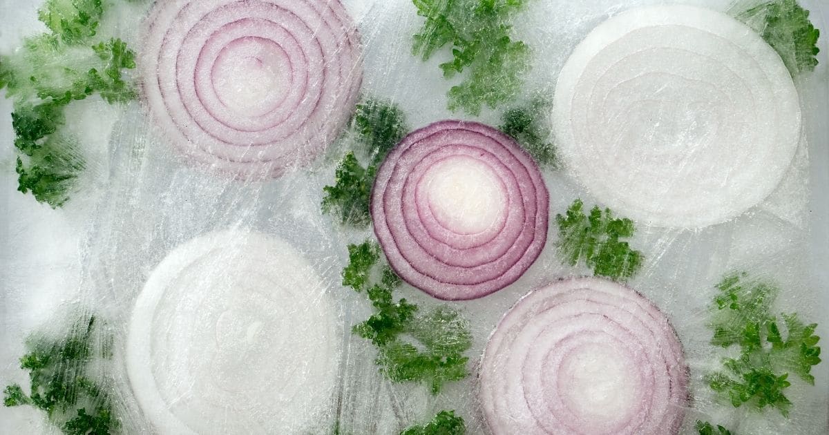 Frozen onions.