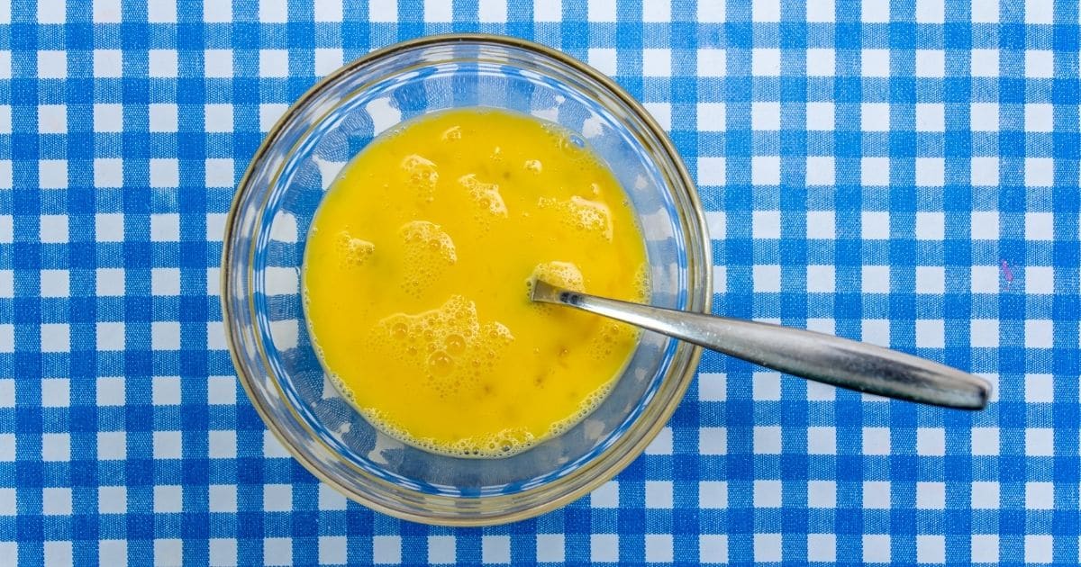 Freeze Scrambled Eggs - beaten eggs