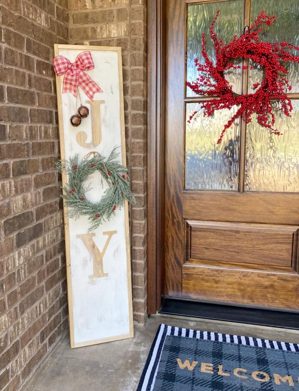 Diy joy front door signs