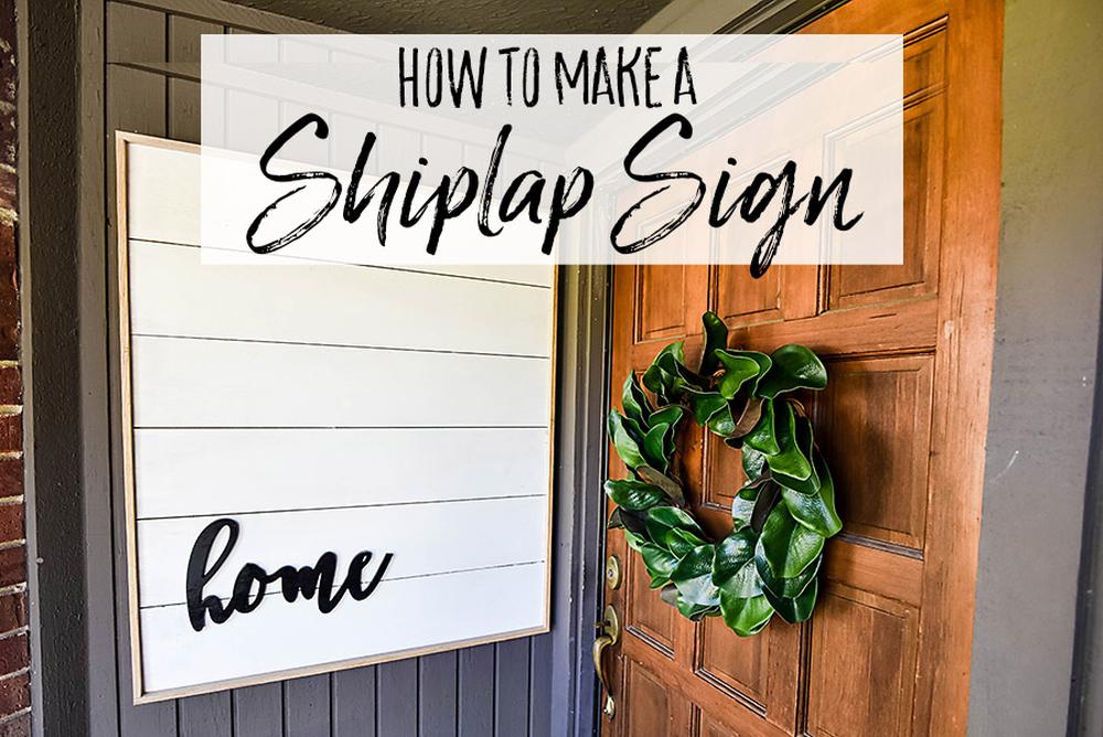 Diy shiplap porch sign