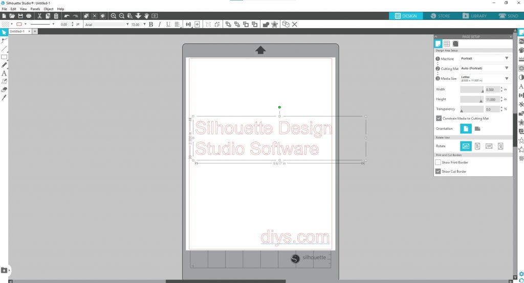 Silhouette design studio software
