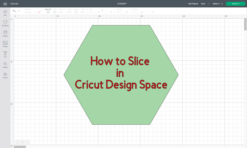 How to slice cricut design space