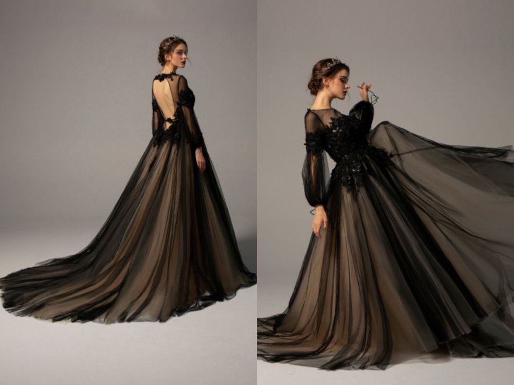 elegant black gown