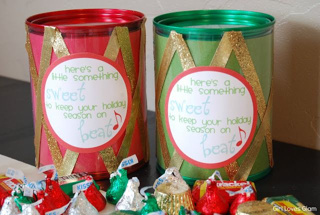 Diy christmas candy drums