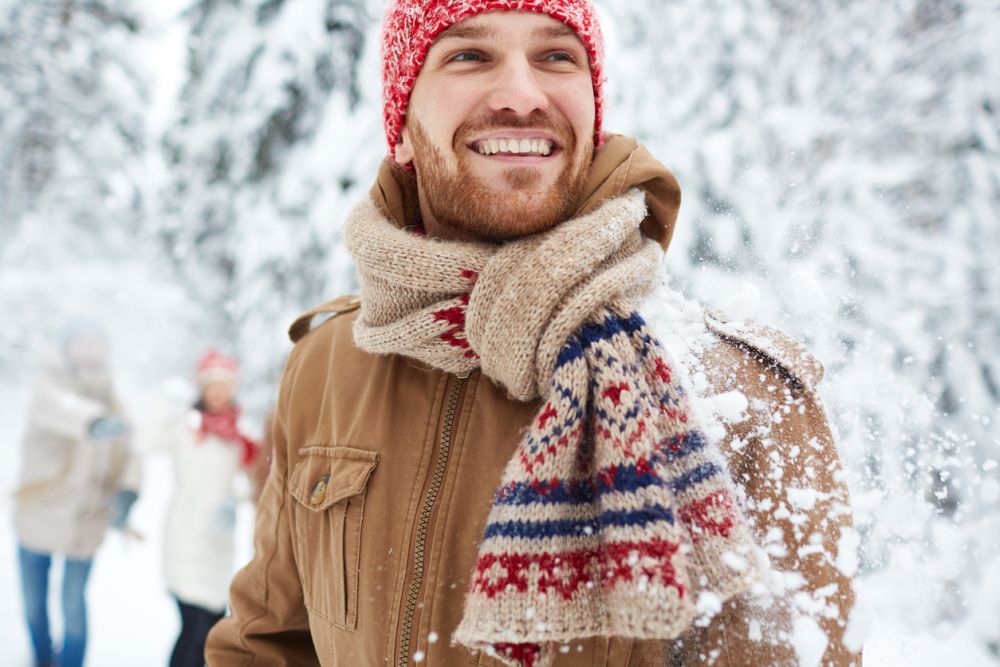 Diy knitted scarf for men