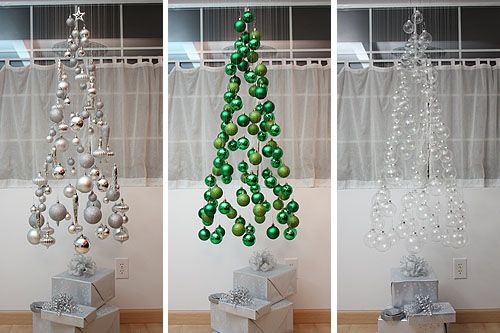 Diy mobile christmas tree using ornaments