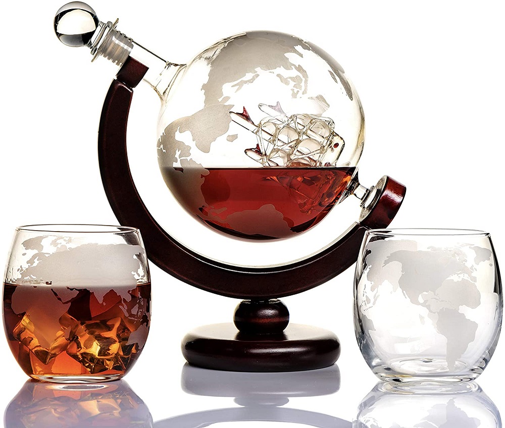 Best Christmas Gifts for Dad: Whiskey Globe Decanter