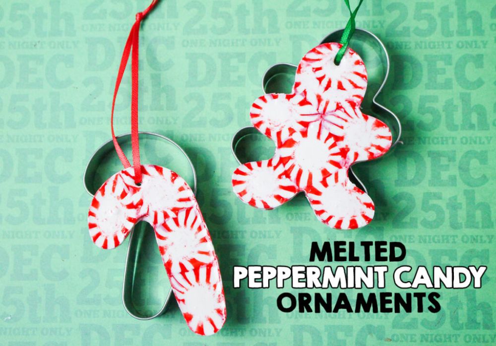 Diy melted peppermint candy ornaments