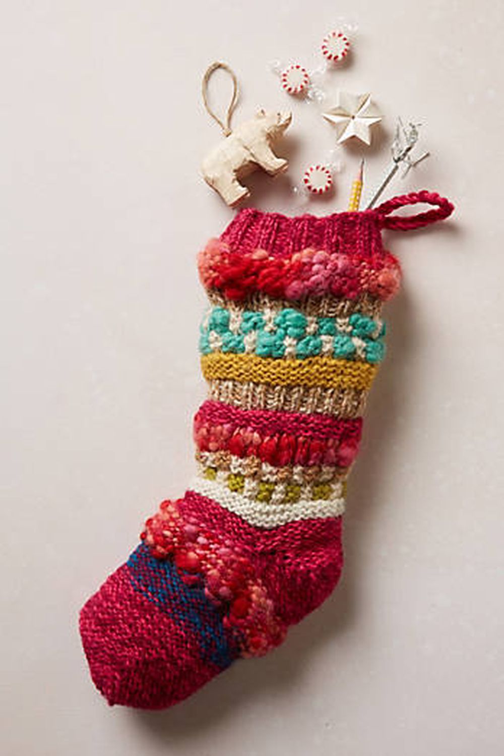 Knit christmas stockings from old sweaters