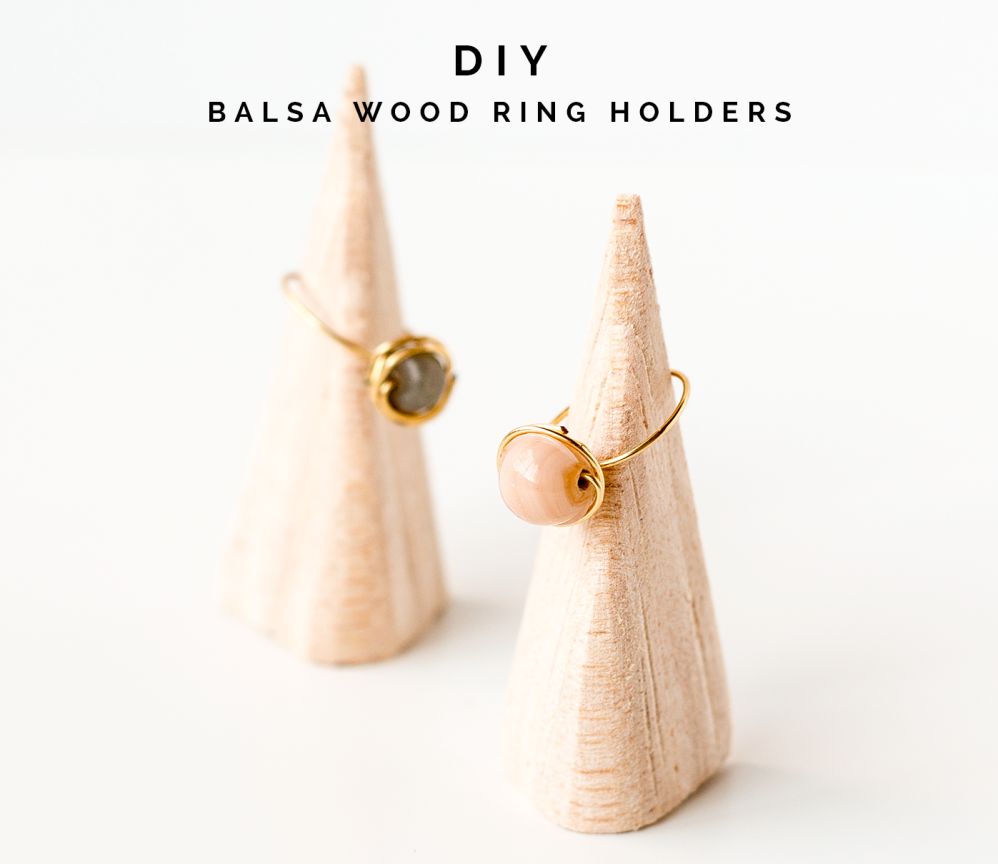 Diy balsa wood ring holders
