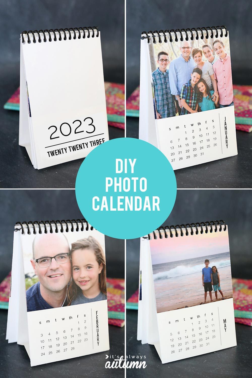 Diy mini photo calendar