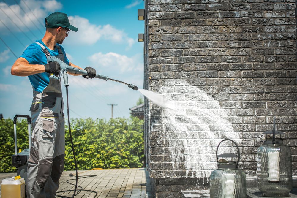 Whitewash brick cleaning