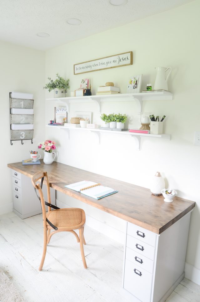 Diy butcher block desk