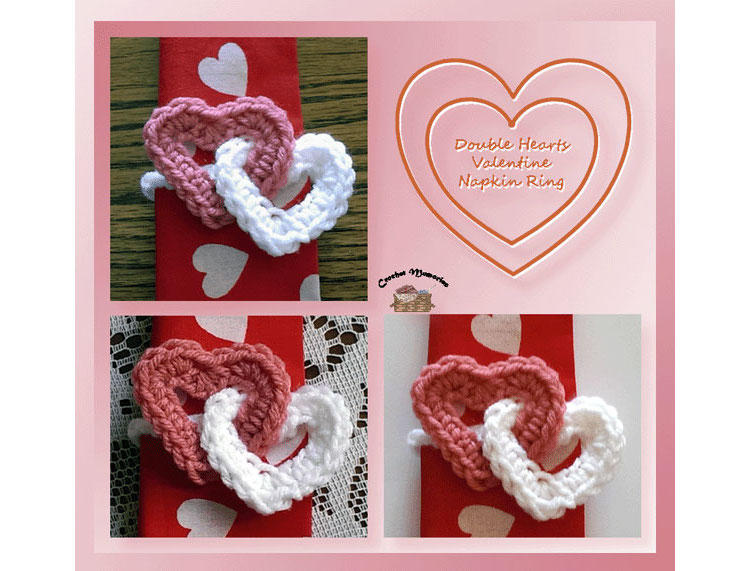 Double heart napkin rings