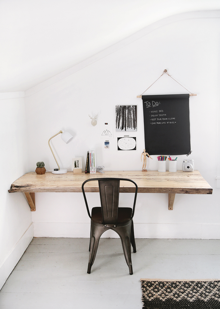 Live edge wood desk