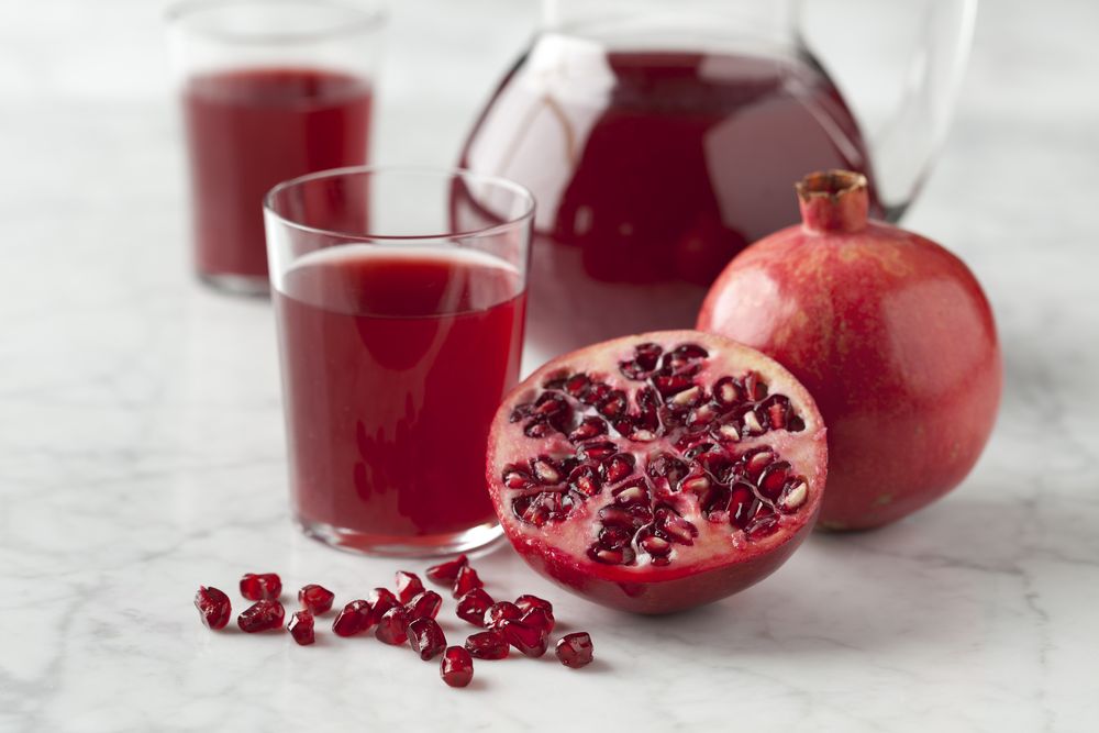 Pomegranate juice solution