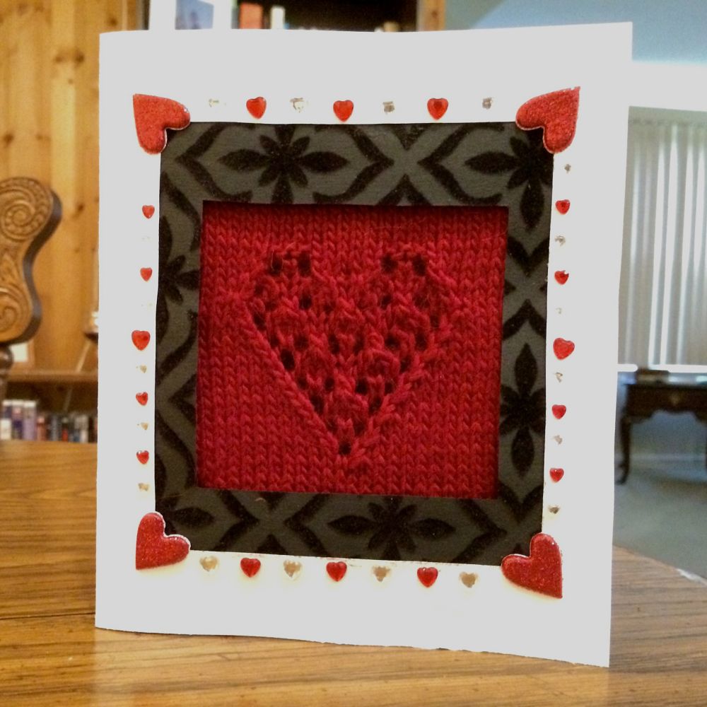 Valentine card heart motif
