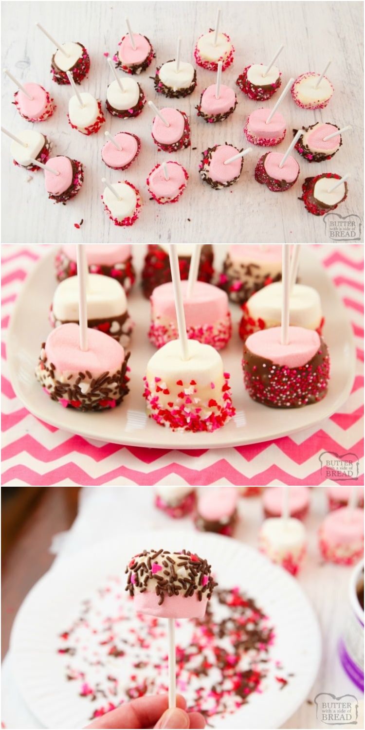 Valentine marshmallow pops