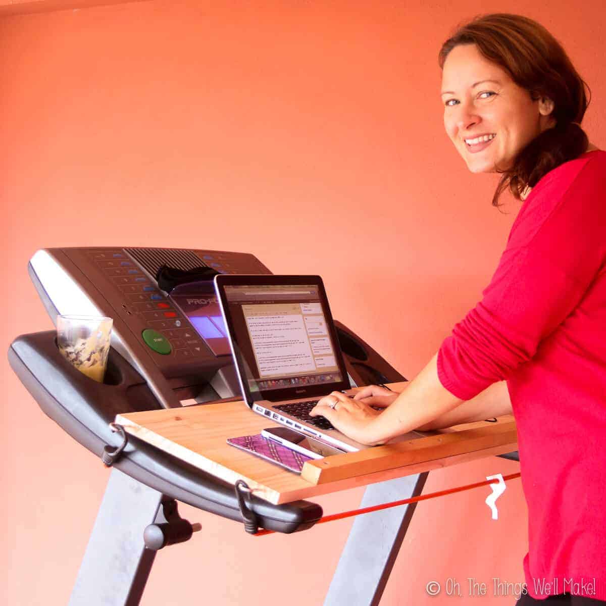 Diy treadmill desk