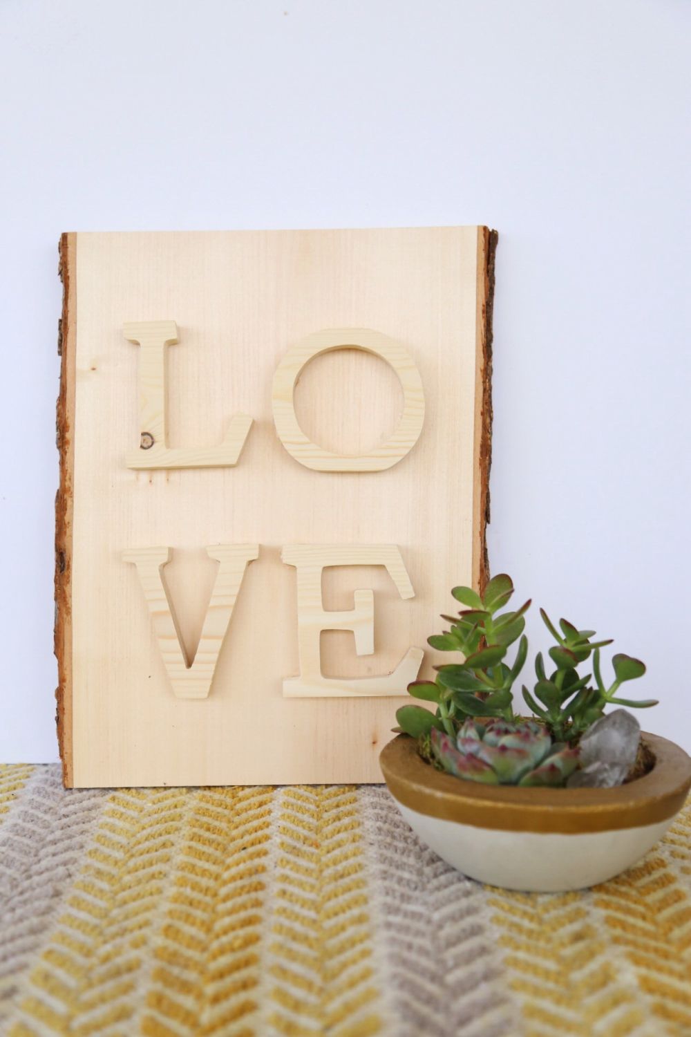 Diy wooden love sign