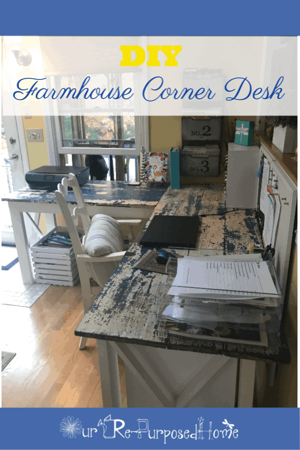 DIY Farmhouse Corner Desk