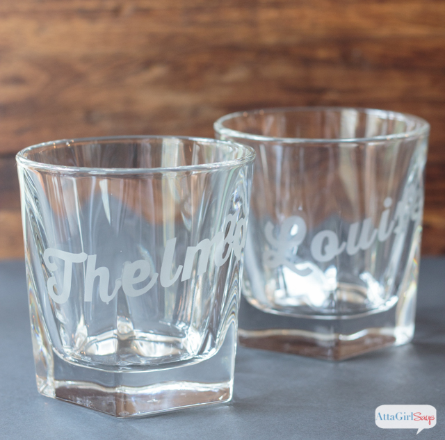 Personalized whiskey glasses