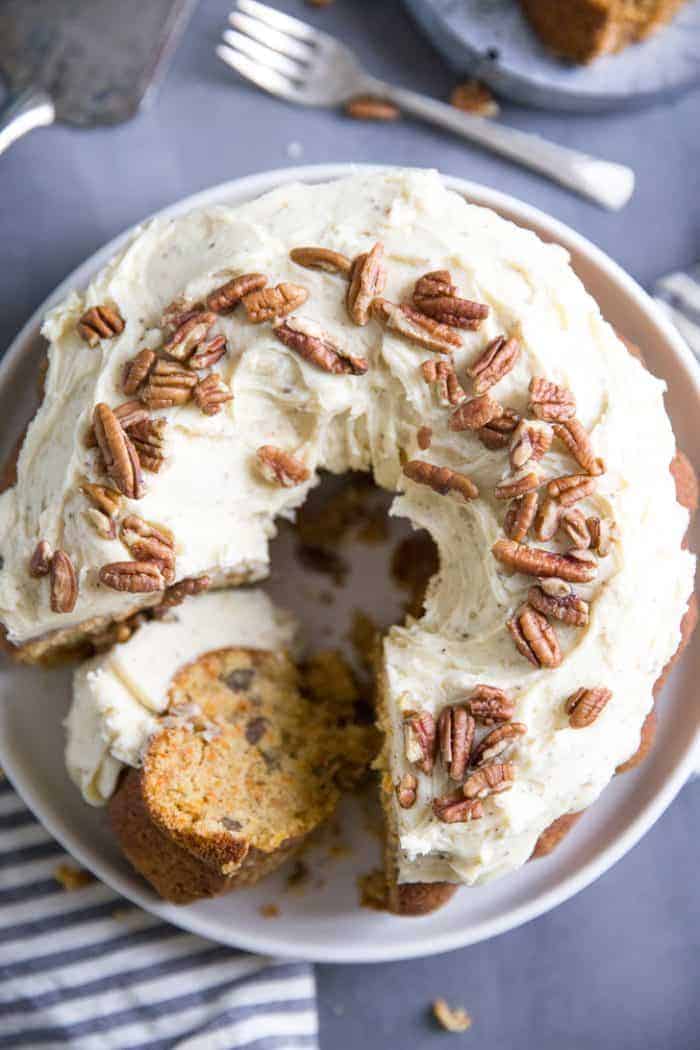 Carrot cake with bourbon browned butter frosting