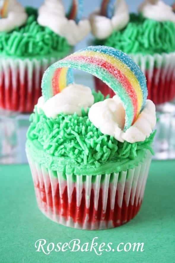 Sour power rainbow cupcakes result