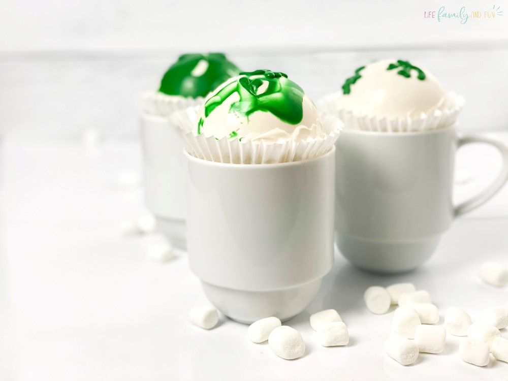 St patty's day appetizers cocoa bombs